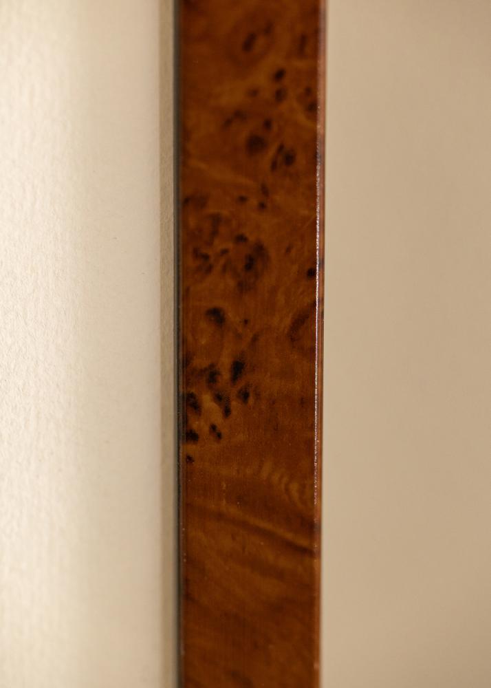 Ramă Ares Burr Walnut 40x60 cm - Passepartout Alb 25x50 cm