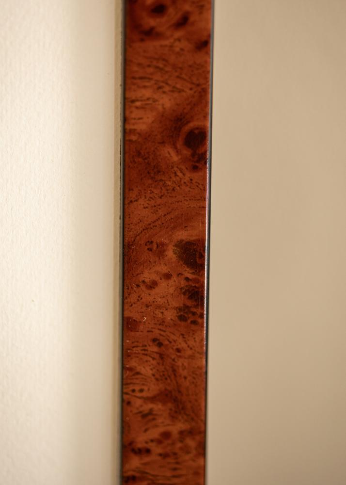 Ramă Hermes Burr Walnut 24x30 cm - Passepartout Alb 5,5x8 inches