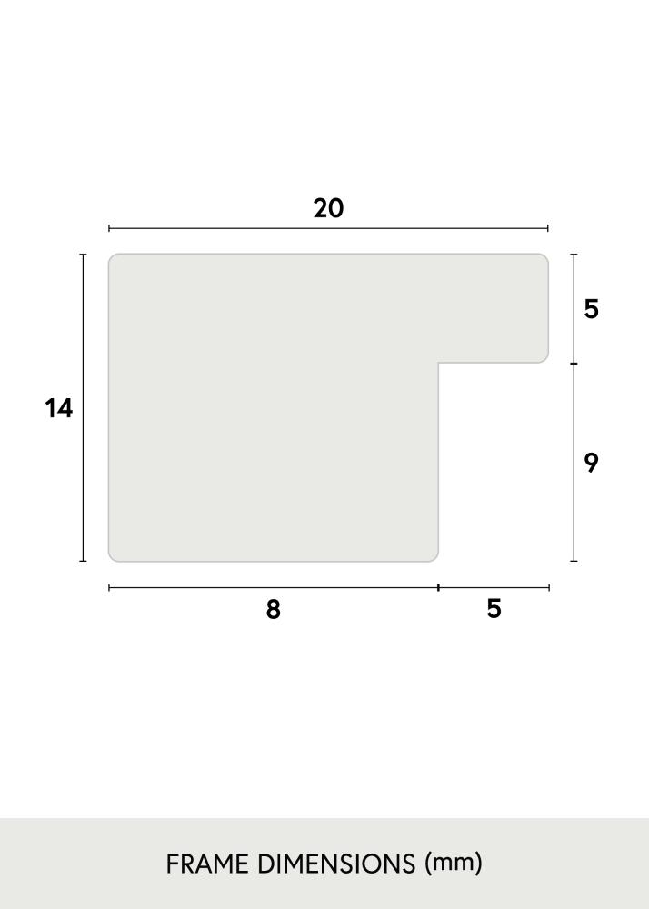 Ramă BGA Classic Akrylglas Nuc 60x90 cm