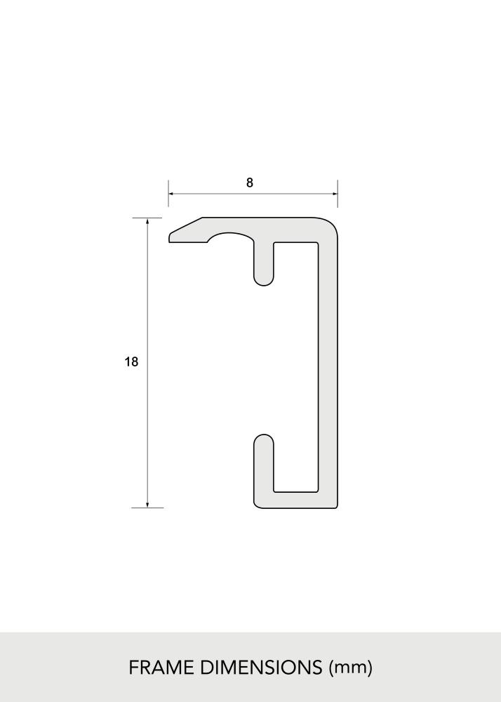 Rame din aluminiu Sticlă acrilică Negru 50x60 cm