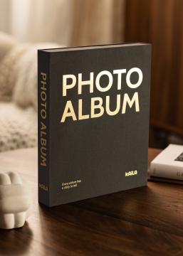 KAILA PHOTO Album Black - Coffee Table Photo Album (60 Negre Pagini / 30 foi)