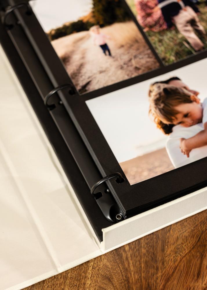 KAILA MOMENTS Creme - Coffee Table Photo Album (60 Negre Pagini / 30 foi)