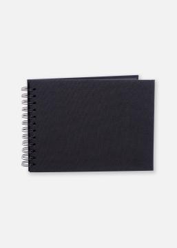 Base Line Tablou tip canvas Wire-O Negru 23x17 cm (40 Negre Pagini / 20 foi)