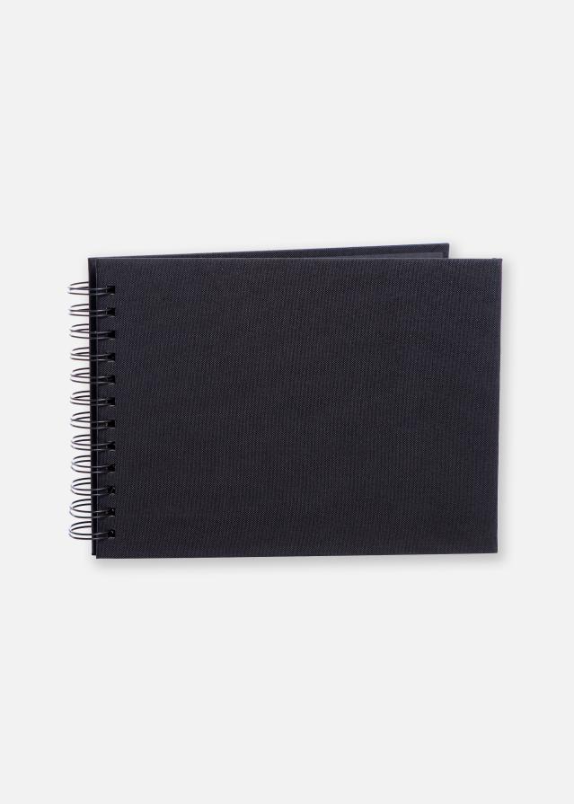 Base Line Tablou tip canvas Wire-O Negru 23x17 cm (40 Negre Pagini / 20 foi)