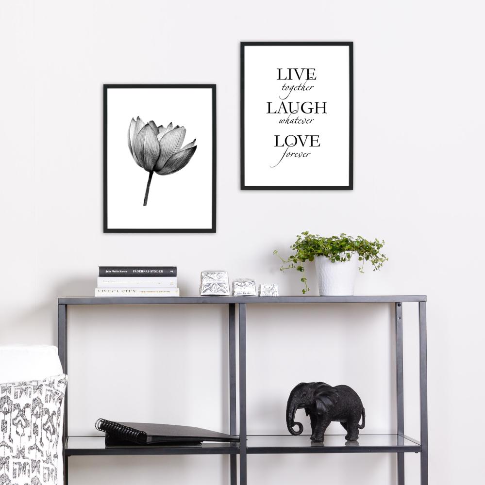 Live, laugh, love - Negru Poster