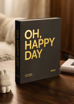 KAILA OH HAPPY DAY Black - Coffee Table Photo Album (60 Negre Pagini / 30 foi)