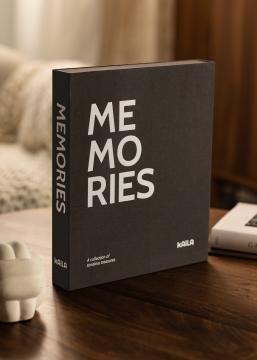 KAILA MEMORIES Black/White - Coffee Table Photo Album (60 Negre Sidor)