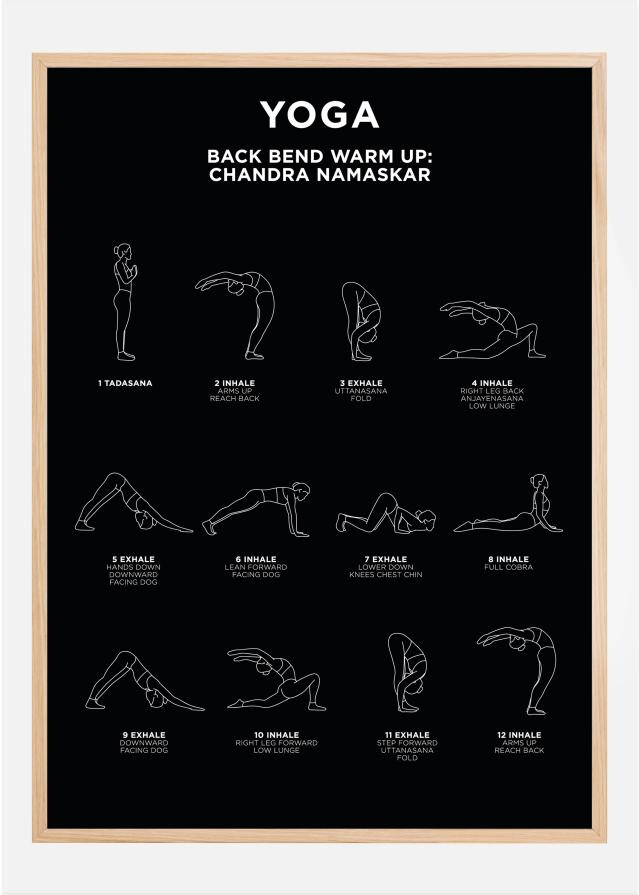 Back Bend - Warm Up - Black Poster