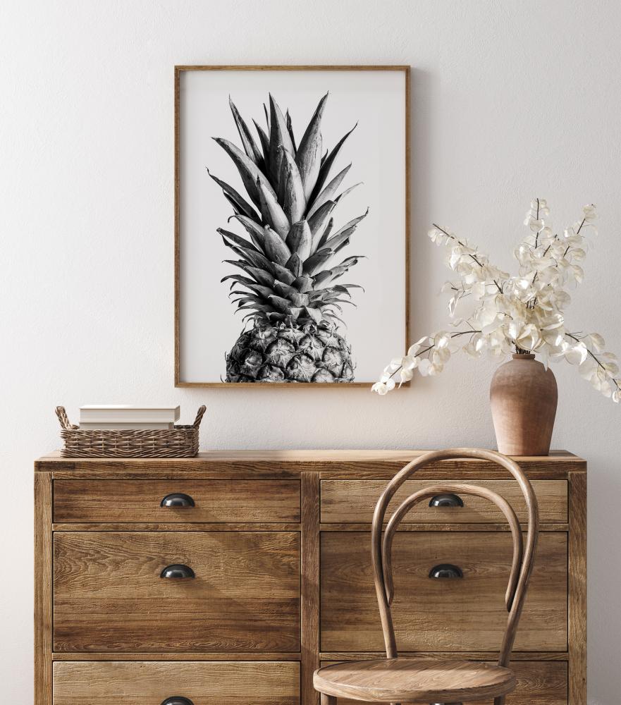 Pineapple Bw Poster