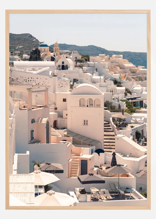 Santorini Village Poster