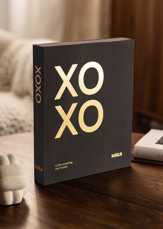 KAILA XOXO Black - Coffee Table Photo Album (60 Negre Pagini / 30 foi)