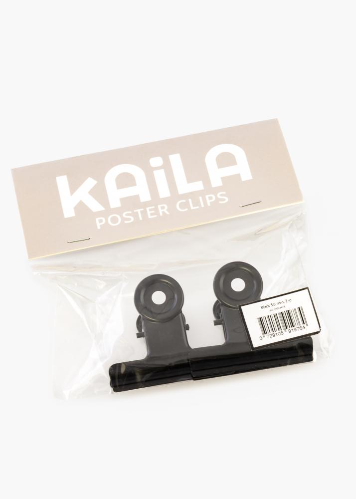 KAILA Poster Clip Black 50 mm - 2 buc.