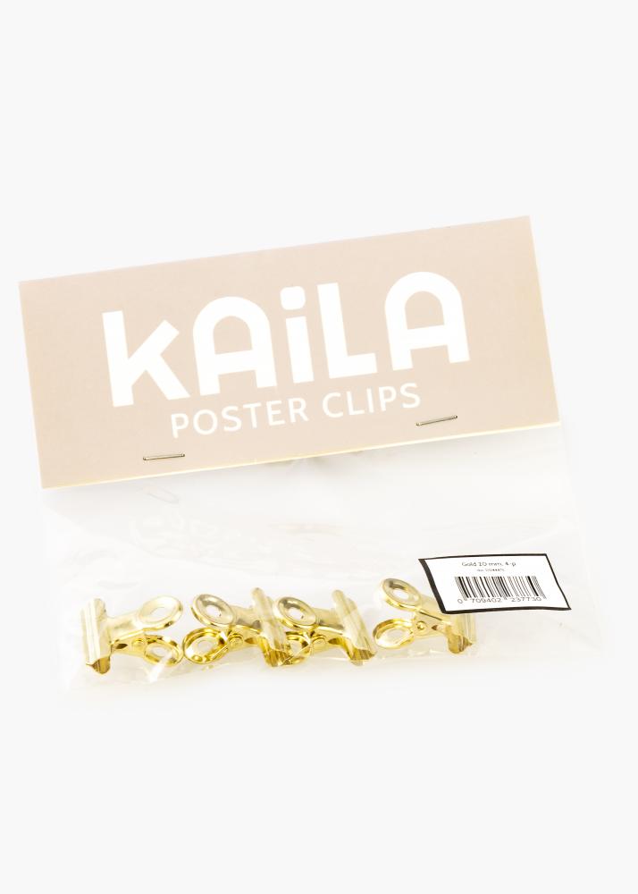 KAILA Poster Clip Gold 20 mm - 4 buc.