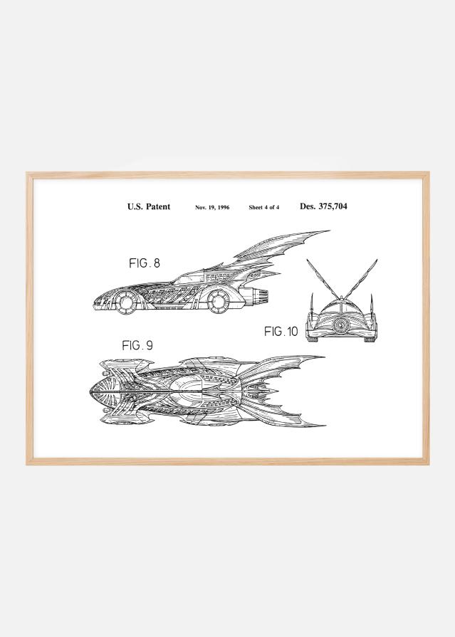 Schiță - Batman - Batmobile 1996 IIII Poster