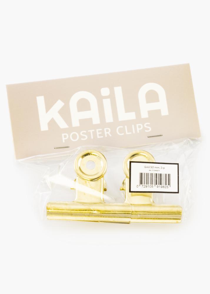 KAILA Poster Clip Gold 50 mm - 2 buc.