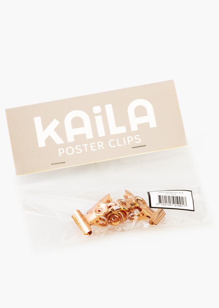 KAILA Poster Clip Rose Gold 20 mm - 4 buc.