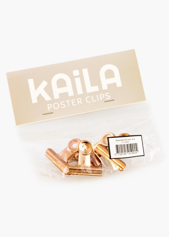 KAILA Poster Clip Rose Gold 30 mm - 4 buc.