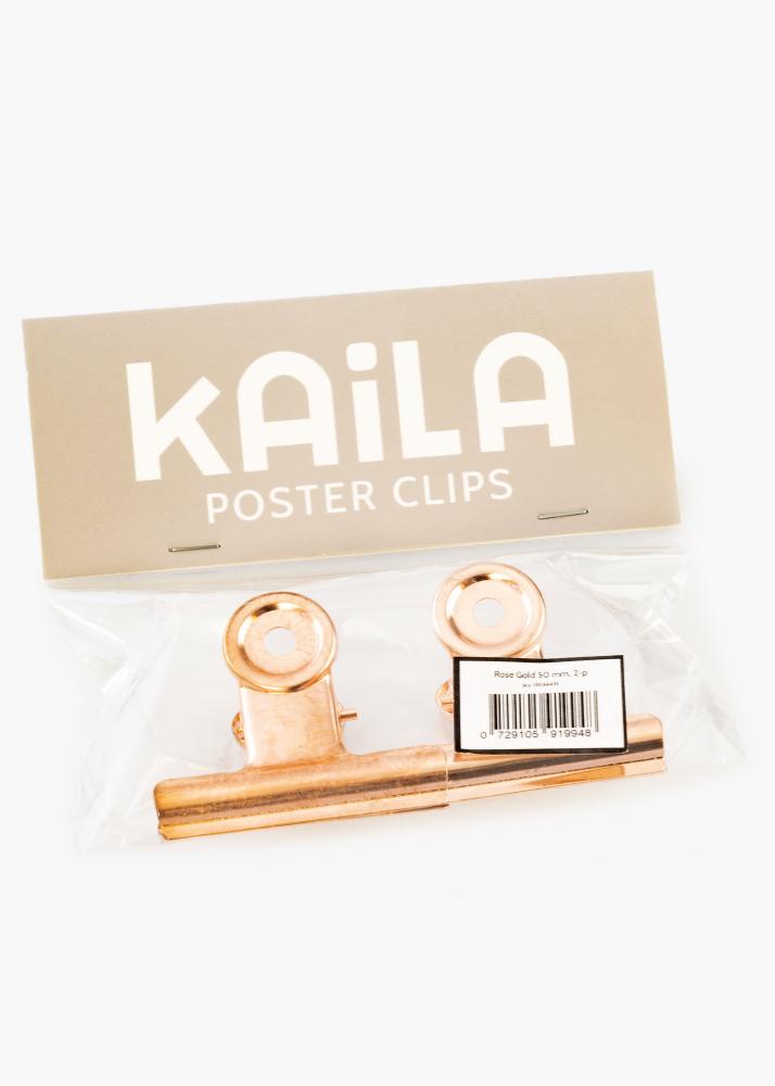 KAILA Poster Clip Rose Gold 50 mm - 2 buc.