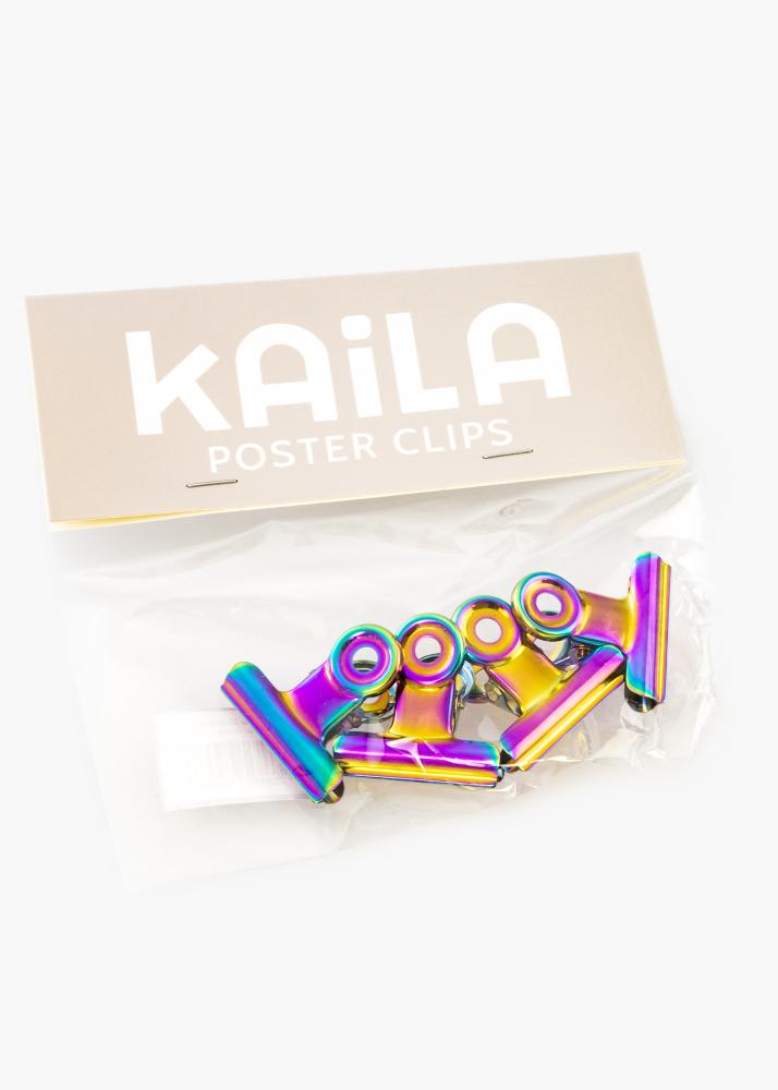 KAILA Poster Clip Rainbow 30 mm - 4 buc.