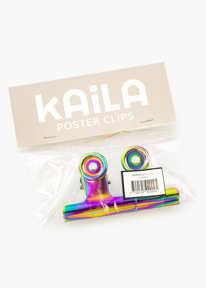 KAILA Poster Clip Rainbow 50 mm - 2 buc.