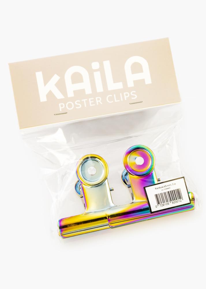 KAILA Poster Clip Rainbow 65 mm - 2 buc.