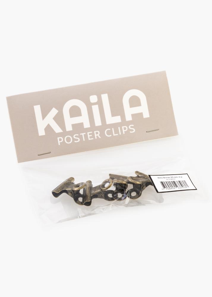 KAILA Poster Clip Retro Bronze 20 mm - 4 buc.