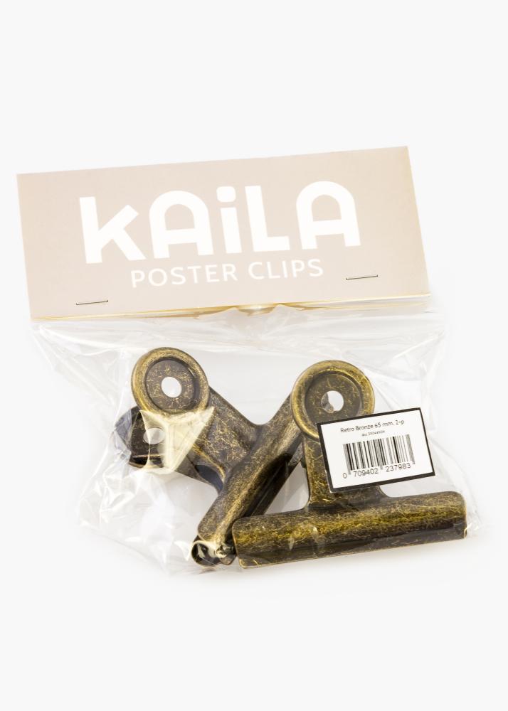 KAILA Poster Clip Retro Bronze 65 mm - 2 buc.