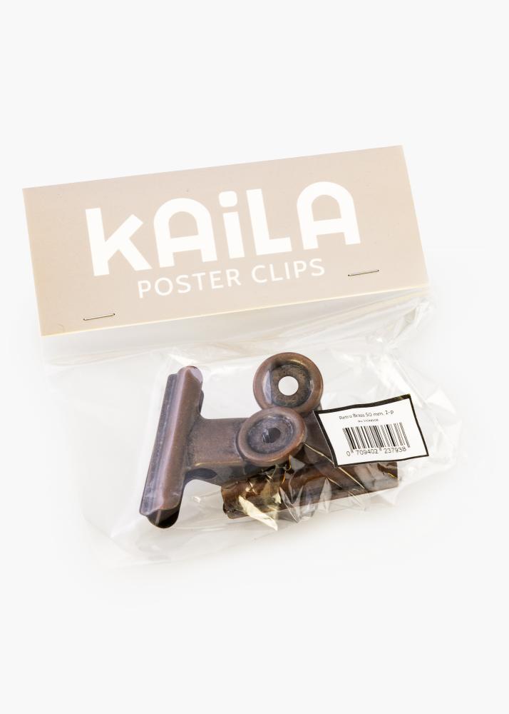 KAILA Poster Clip Retro Brass 50 mm - 2 buc.