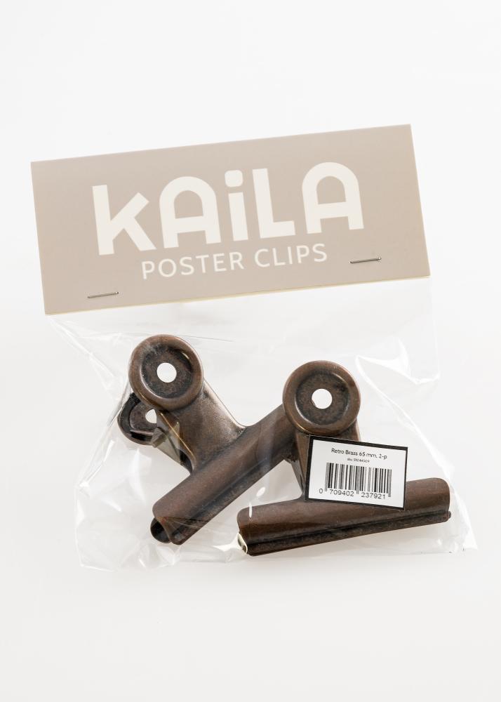 KAILA Poster Clip Retro Brass 65 mm - 2 buc.