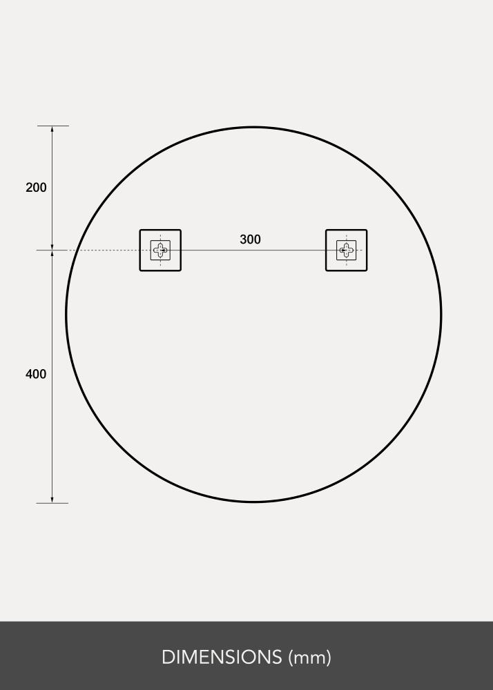 KAILA Rotund Oglindă 60 cm Ø