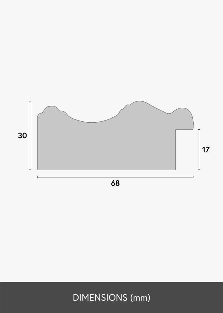 Ramă Drottningholm Auriu - Mărime la alegere