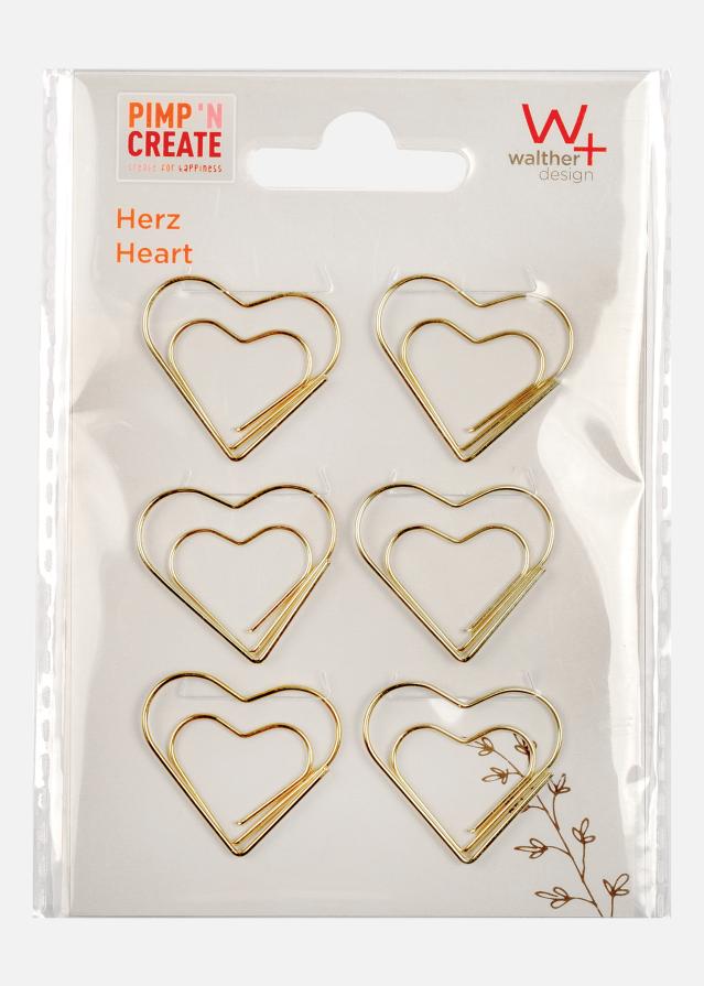 PAC Metal Paperclip Heart Auriu