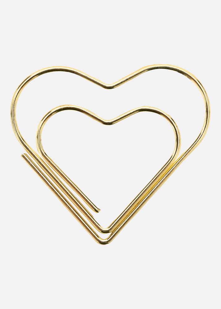 PAC Metal Paperclip Heart Auriu