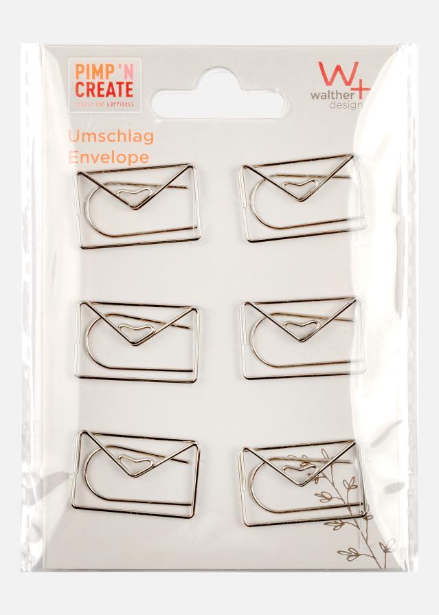 PAC Metal Paperclip Envelope Argintiu