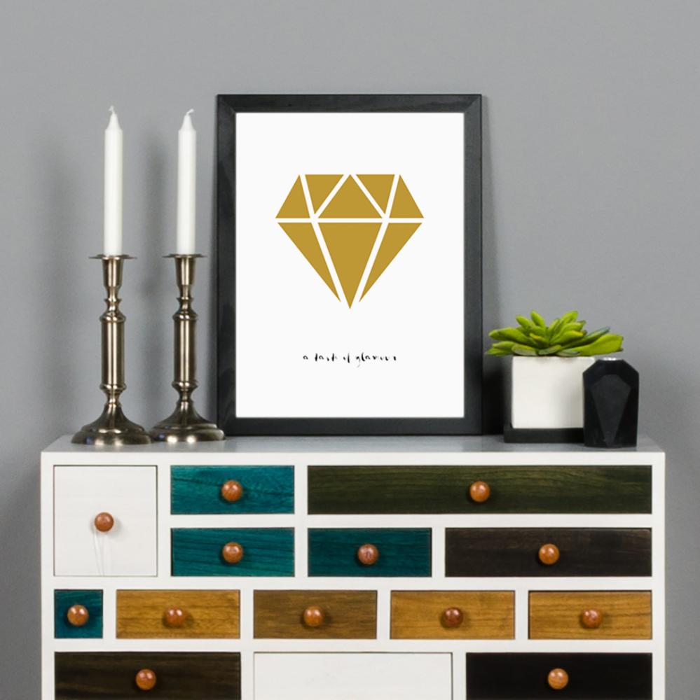 Diamant - Auriu Poster