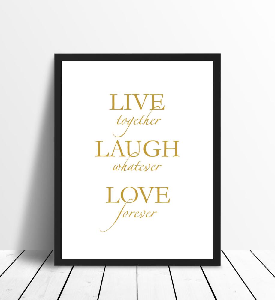 Live, laugh, love - Aur fals Poster