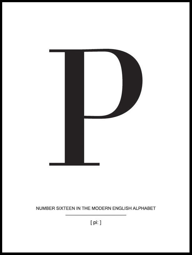 Letter P Poster