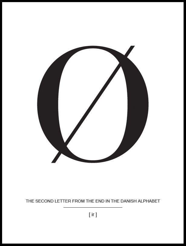 Letter Ø Denmark Poster