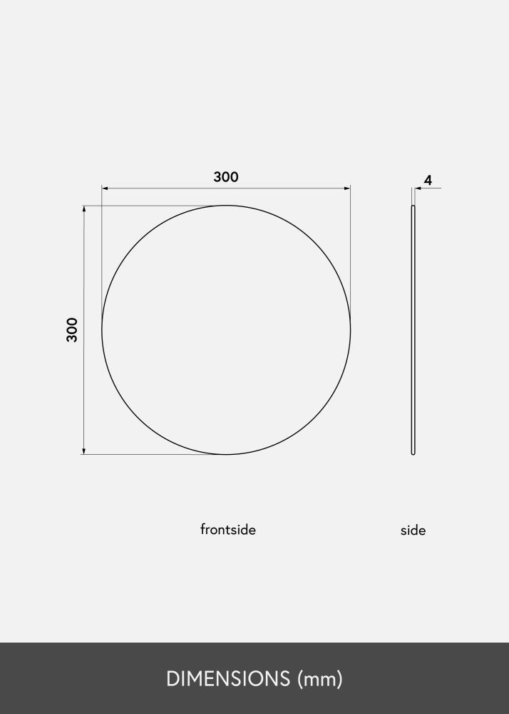 KAILA Rotund Oglindă 30 cm Ø