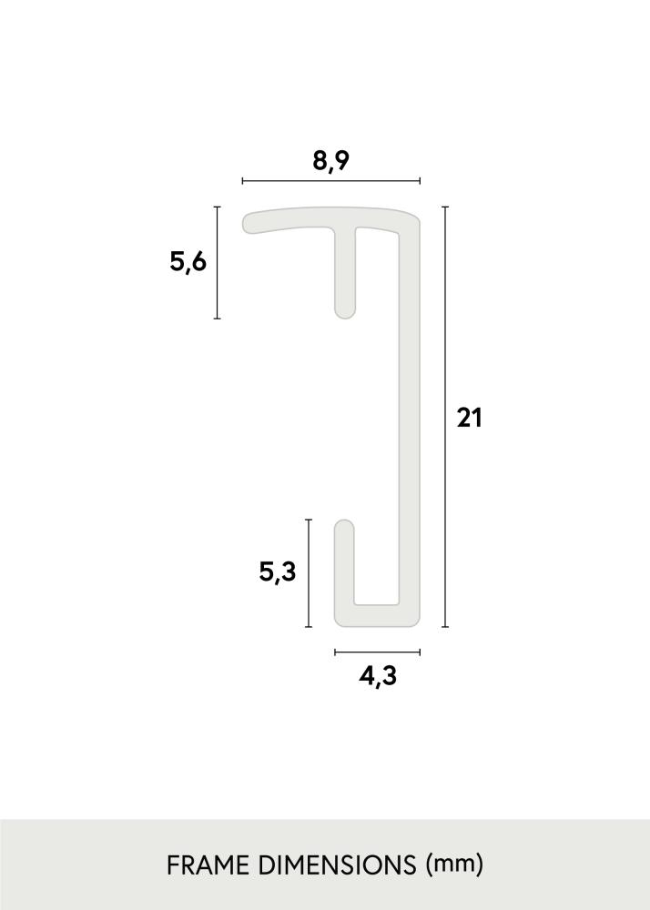 Ramă Poster Frame Aluminum Sticlă acrilică Argintiu 70x100 cm