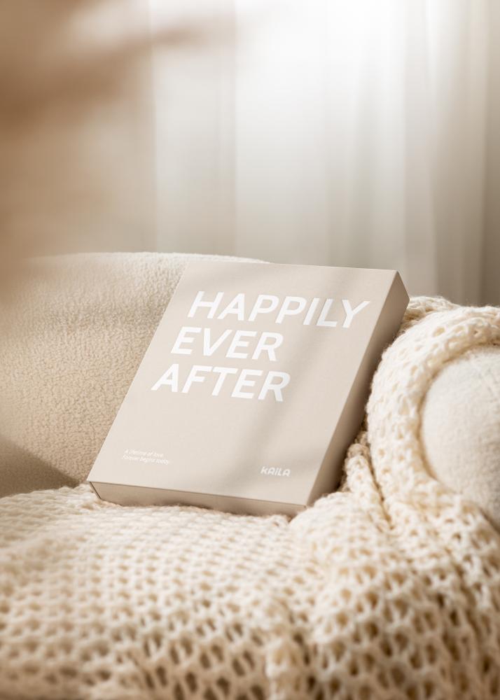 KAILA HAPPILY EVER AFTER Creme - Coffee Table Photo Album (60 Negre Sidor)