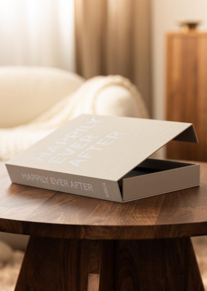 KAILA HAPPILY EVER AFTER Creme - Coffee Table Photo Album (60 Negre Sidor)