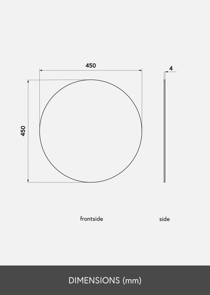 KAILA Rotund Oglindă 45 cm Ø