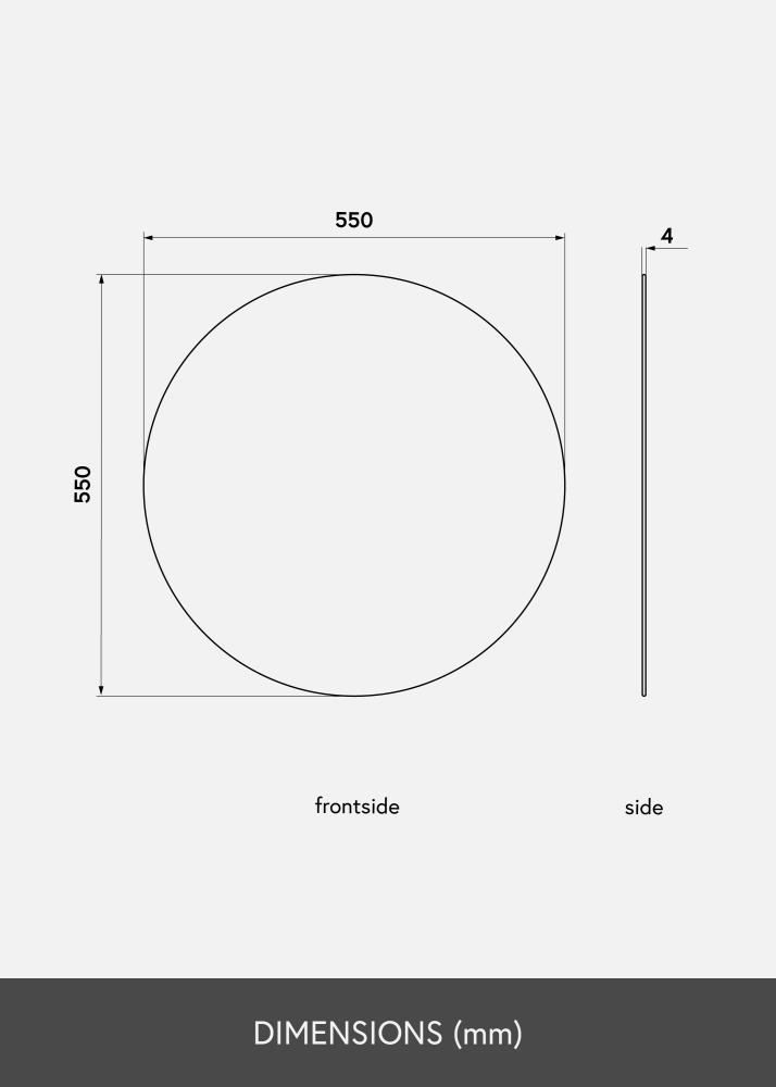 KAILA Rotund Oglindă 55 cm Ø