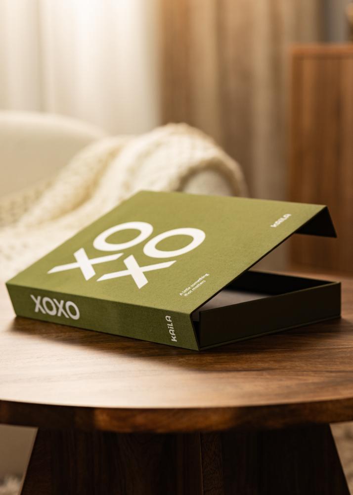 KAILA XOXO Olive - Coffee Table Photo Album (60 Negre Pagini / 30 foi)