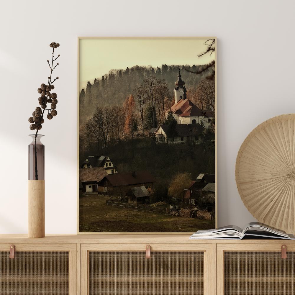 Autum Village Poster