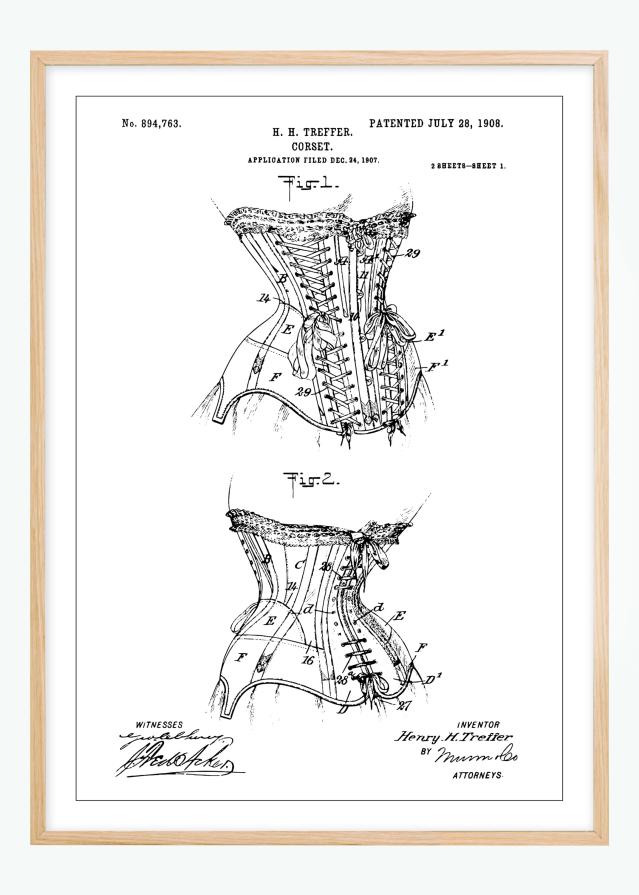 Schiță - Corset în Poster