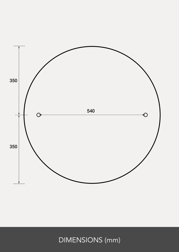 Oglindă Clarity 70 cm Ø