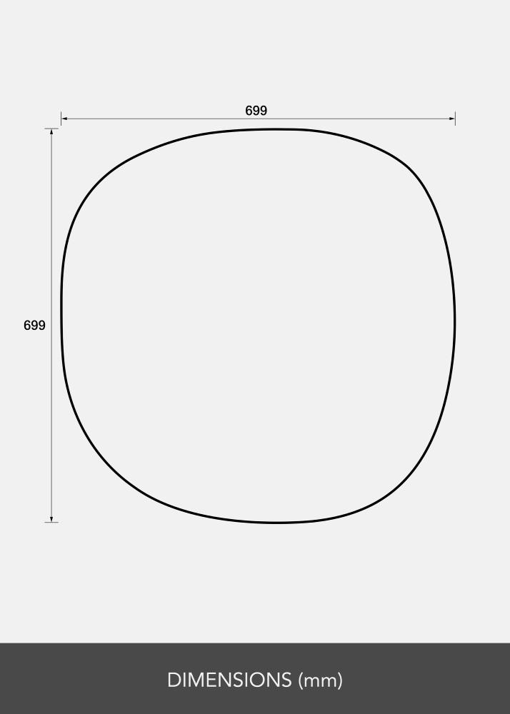 Oglindă Roundy I 70x70 cm