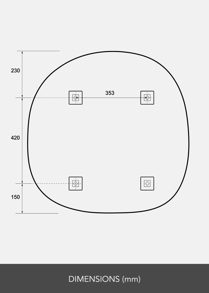 Oglindă Roundy 80x80 cm